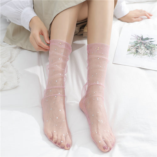 Moon star lace socks PL50176