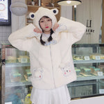 Cute bear ears plush jacket PL51840