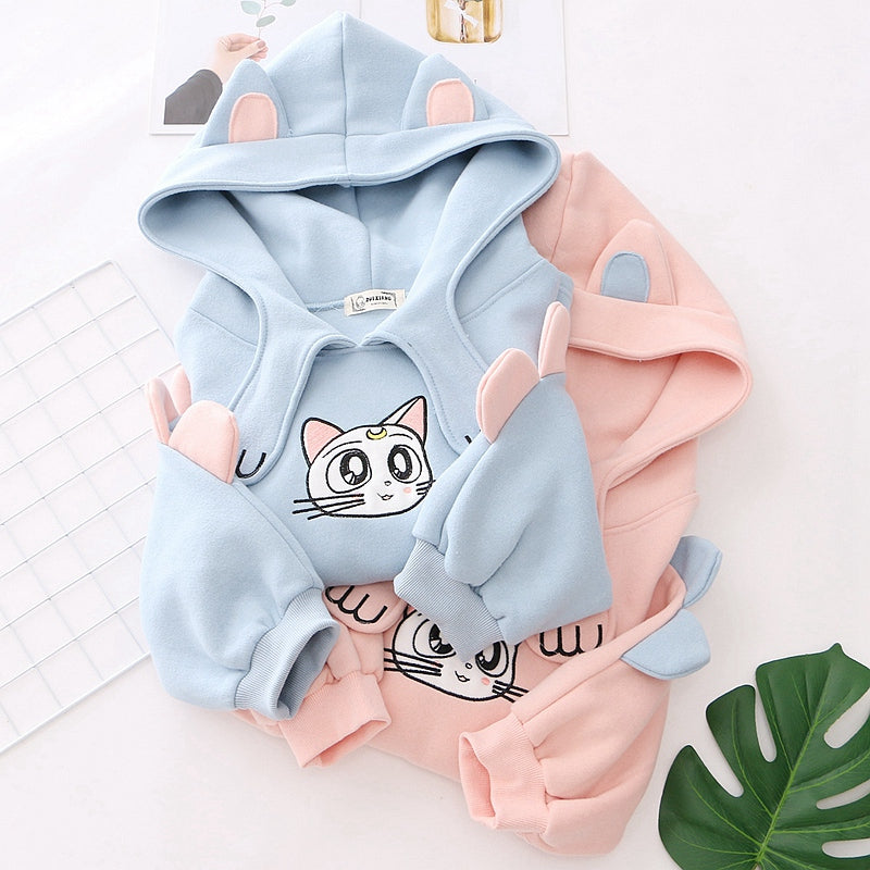 Cute cat embroidery Sweatshirt PL50692