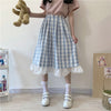 Blue plaid skirt PL50326