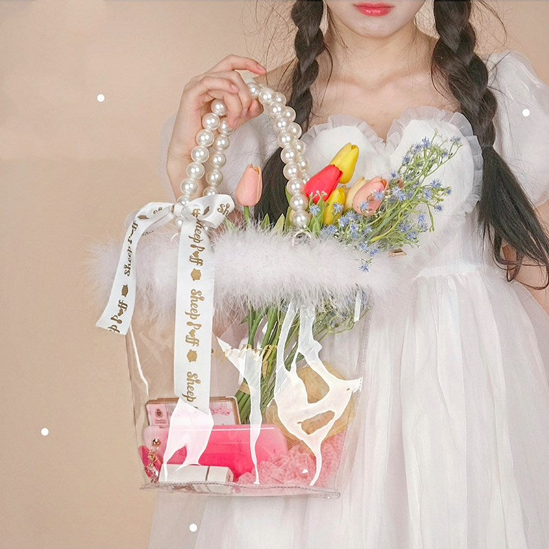 Lovely transparent pearl bag PL51731