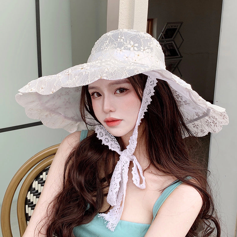 Cute lace fisherman hat PL51737