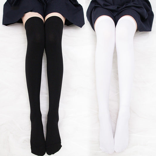 Velvet Japanese high socks （buy one get one free）PL10141