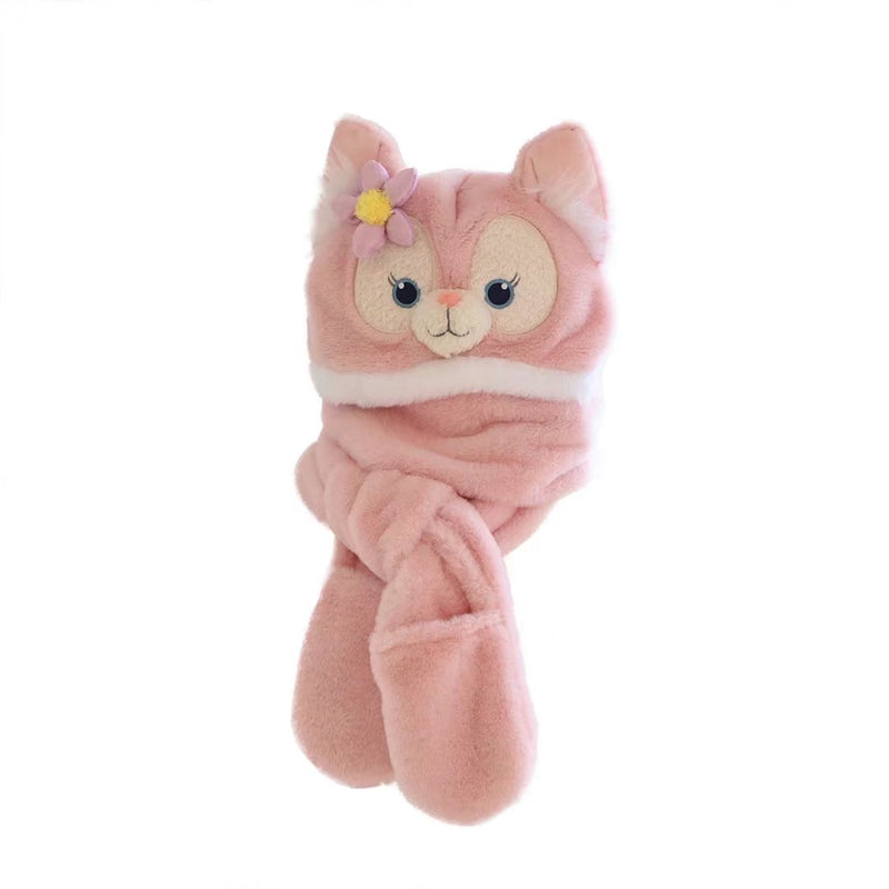 pink cartoon scarf gloves  PL52328