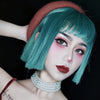 Green short straight wig PL50031