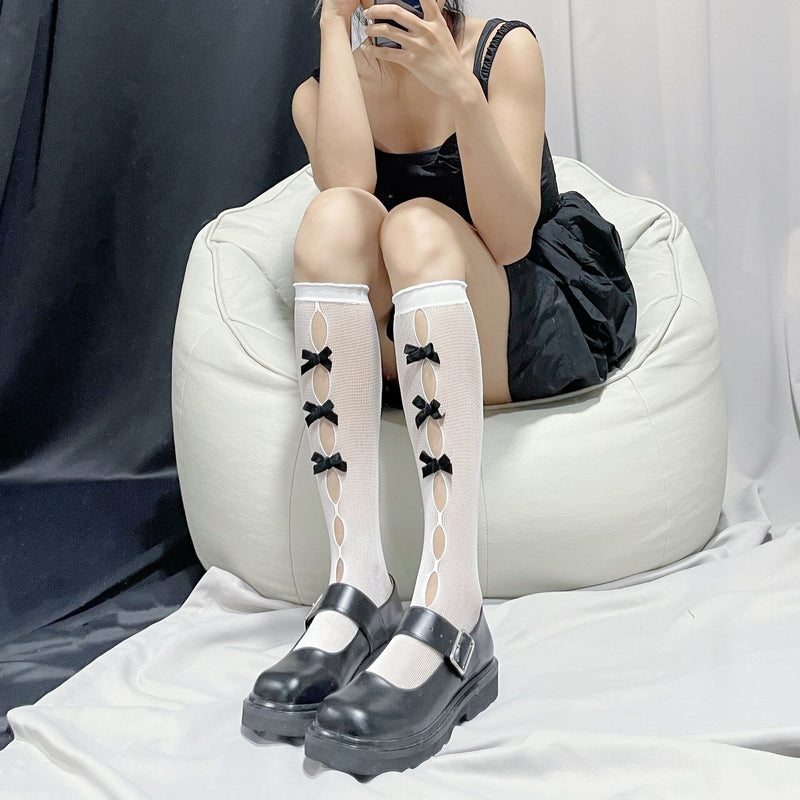 Lolita bow leg socks PL52018