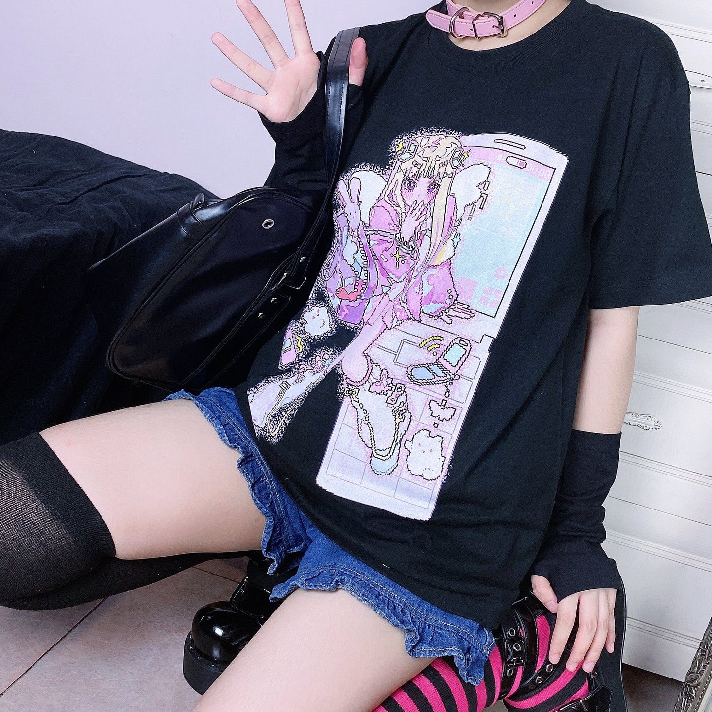 Loose cartoon T-shirt PL51099