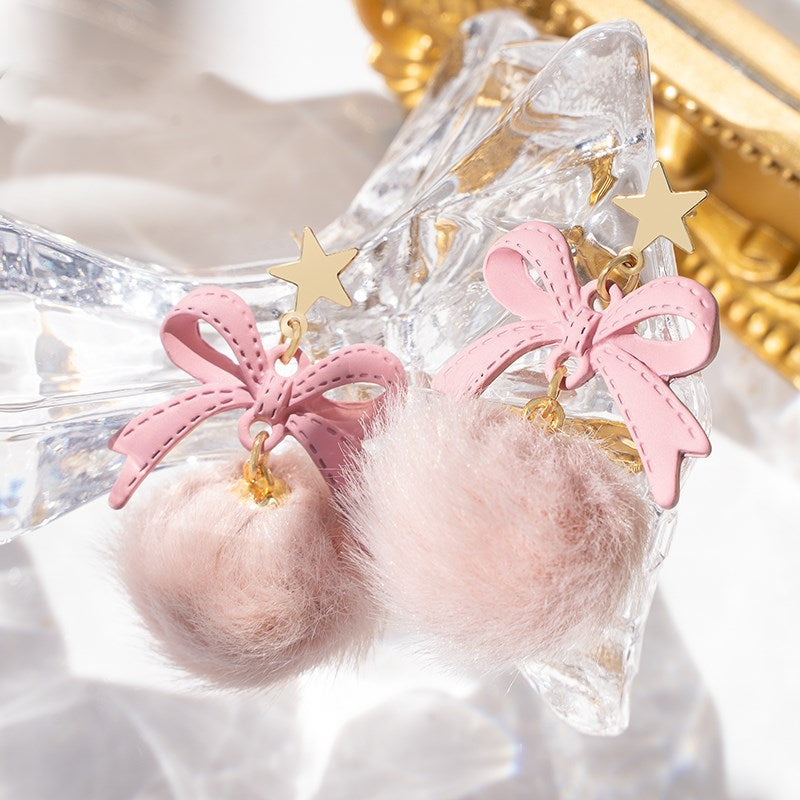 Pink Bow Earrings PL52177