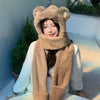 Cute plush hat scarf PL52020