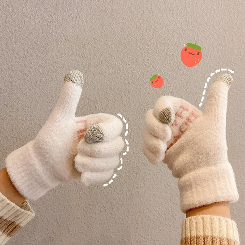 Cute knitted gloves PL51114