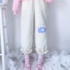 Cute bear embroidered casual pants  PL52534