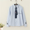 Cat tie long sleeve shirt PL20365