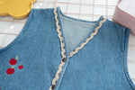 Cute Embroidered Denim Vest  PL52508