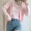 Cute lace cardigan jacket + suspenders inside PL51704