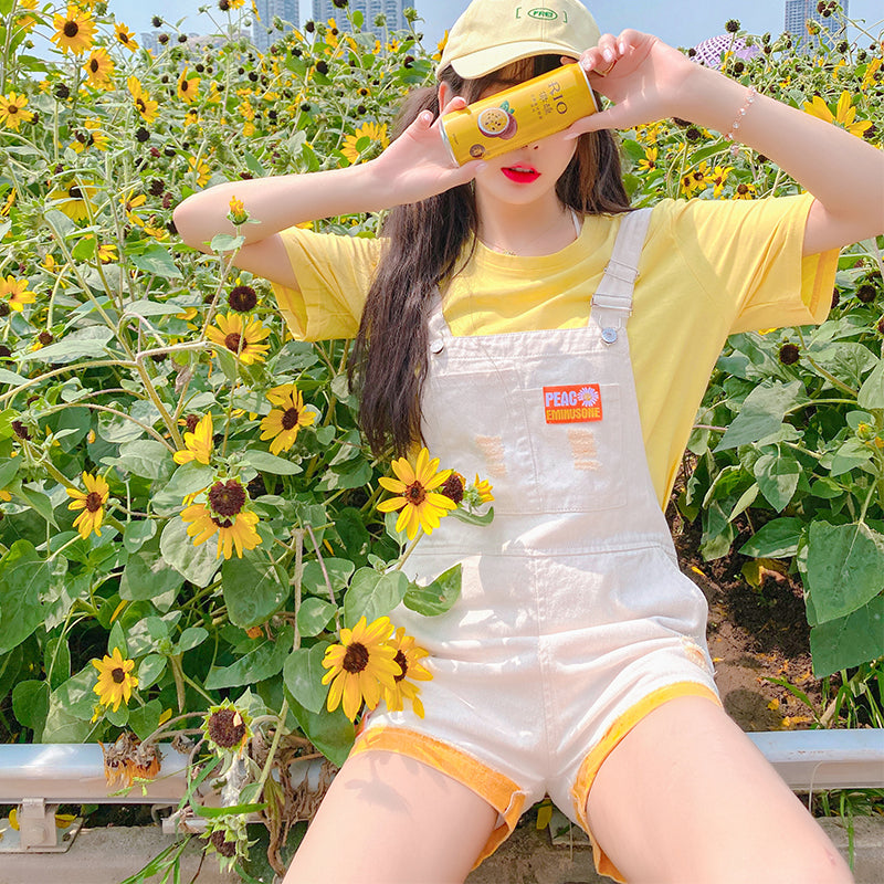 Yellow (suspenders + T-shirt) 2-piece set  PL52279