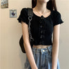 cute cropped T-shirt  P1060