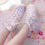 Lolita rhinestone high canvas shoes     PL20172