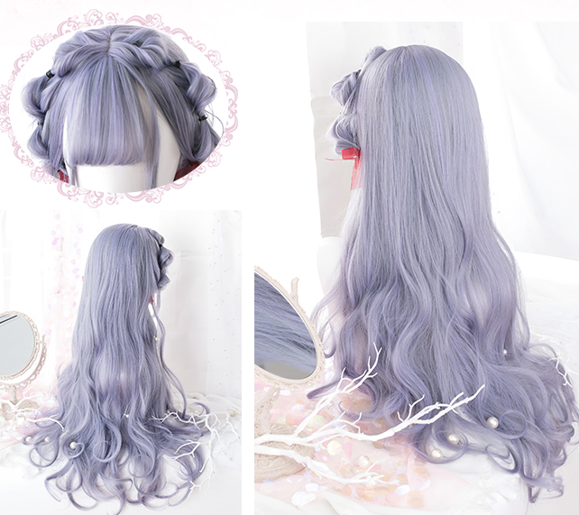 Lolita purple gray wig PL20262