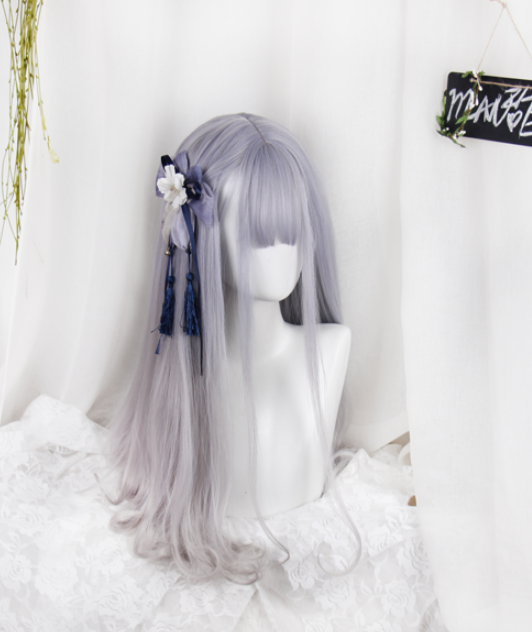 Lolita purple gray gradient wig PL20285