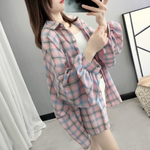 Loose plaid shirt PL20339