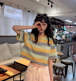 Striped short-sleeved T-shirt  PL20426