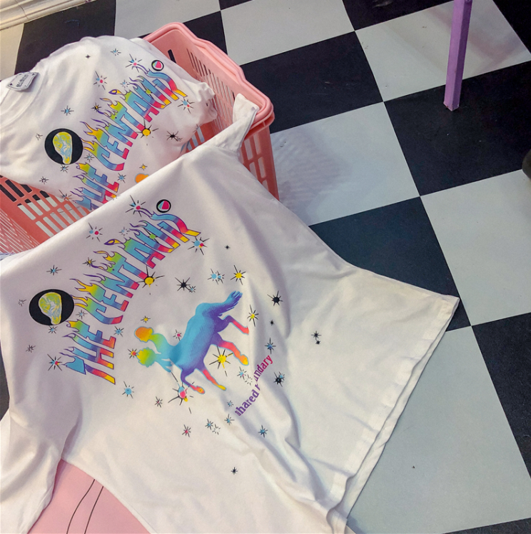 Rainbow Gradient Unicorn Short Sleeve T-Shirt PL20448