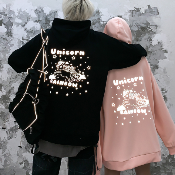 Unicorn 3M reflective plus velvet sweater PL21028