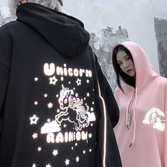 Unicorn 3M reflective plus velvet sweater PL21028