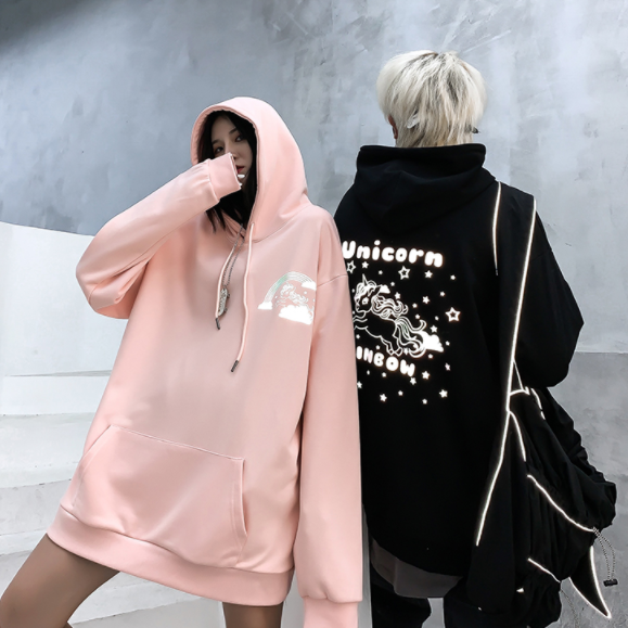 Unicorn 3M reflective plus velvet sweater PL21028