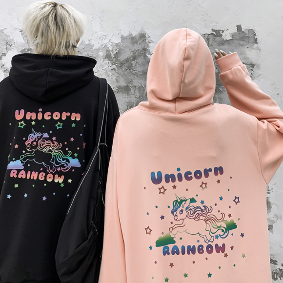 Unicorn 3M reflective plus velvet sweater PL21028