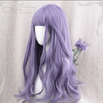 Long curly purple wig PL50198