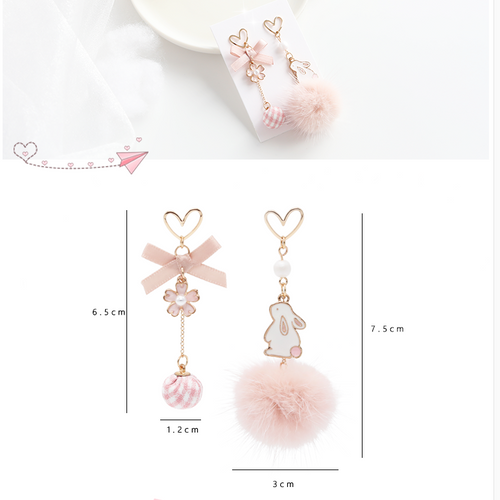 Cute Rabbit/Sakura Earrings PL50441