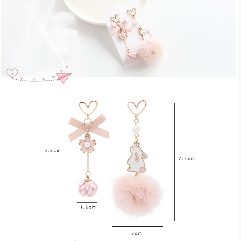 Cute Rabbit/Sakura Earrings PL50441