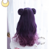 Purple gradient long curly wig PL50542