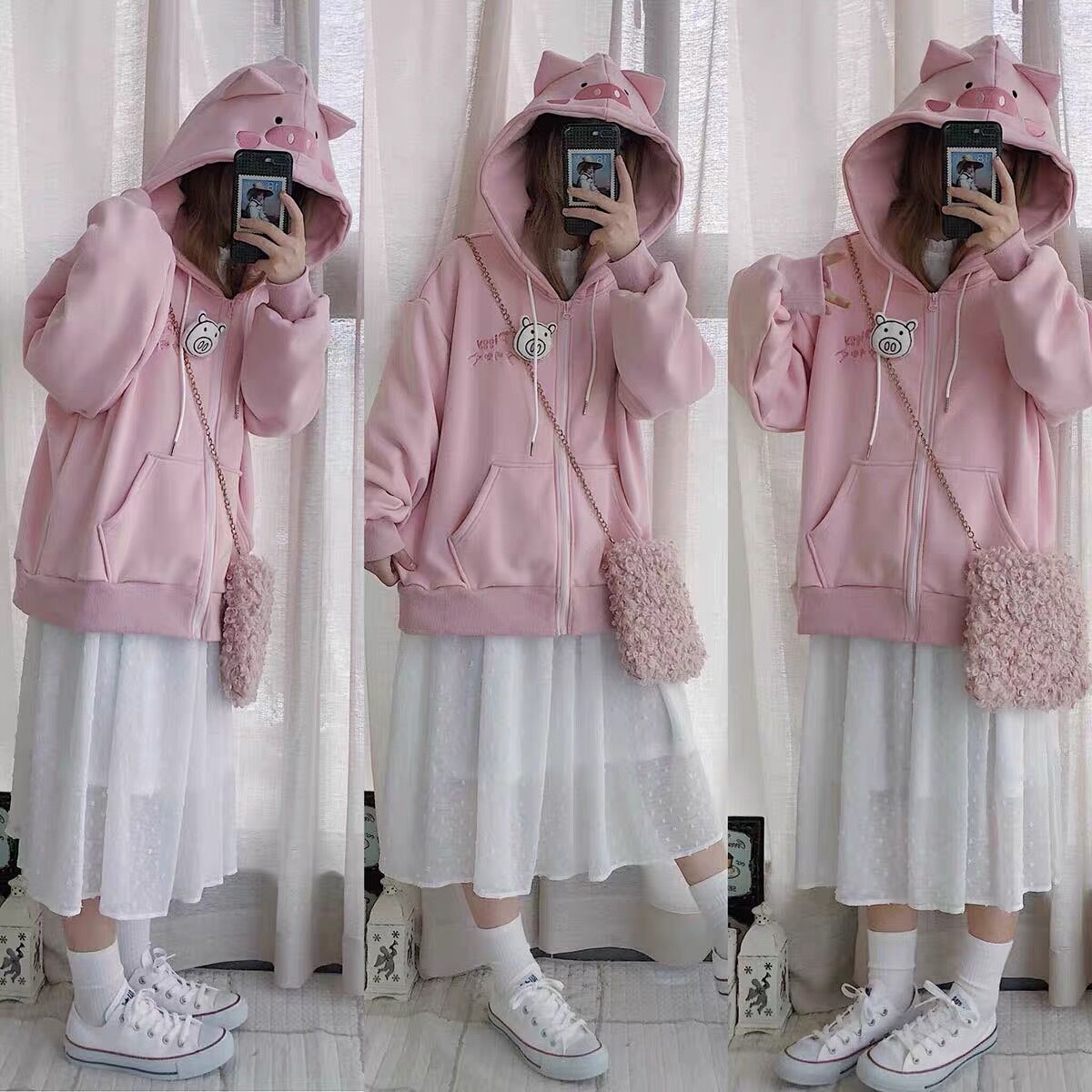 Pink piggy coat PL51022