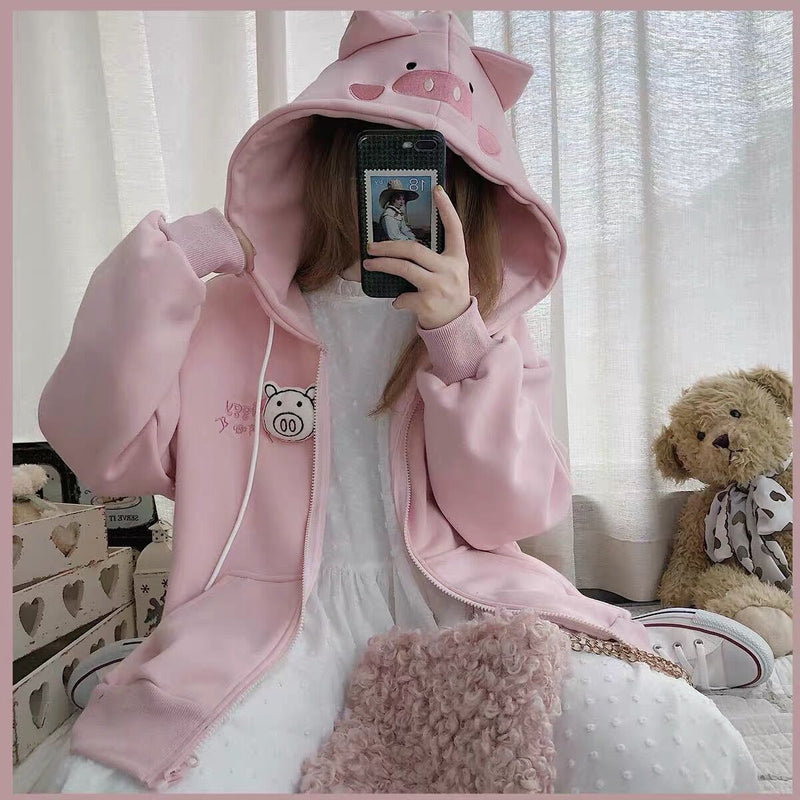 Pink piggy coat PL51022