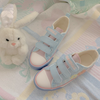 Powder blue canvas shoes PL51084