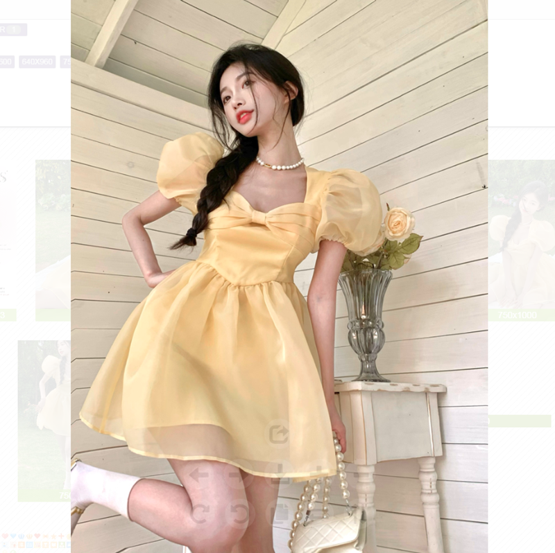 Yellow Bow Dress  PL52668