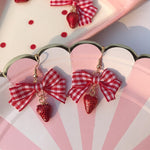 Cute strawberry earrings ear clips PL50823