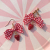 Cute strawberry earrings ear clips PL50823