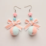 Lolita Two-color hair ball earrings     PL20132