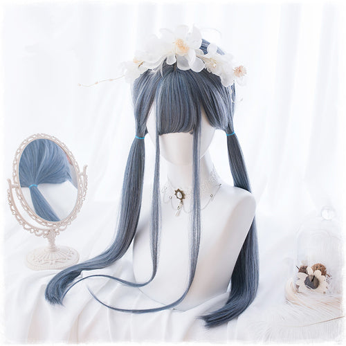 Lolita gray-blue wig PL20282