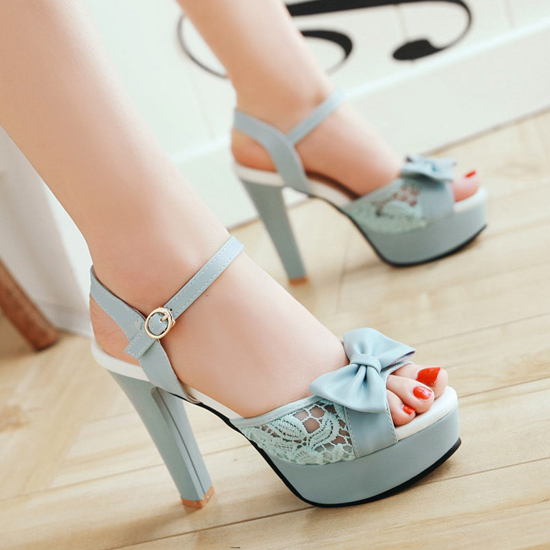 Sweet bow high heels PL50164