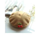 Wool cherry beret PL10194