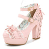 Lace bow heels PL50132