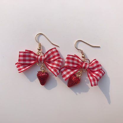 Cute strawberry earrings ear clips PL50823