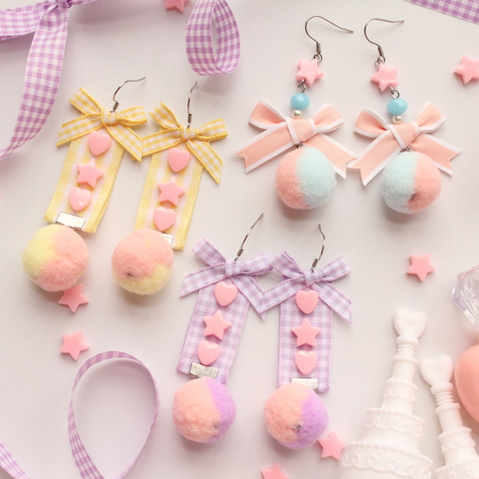 Lovely plush earrings PL50993