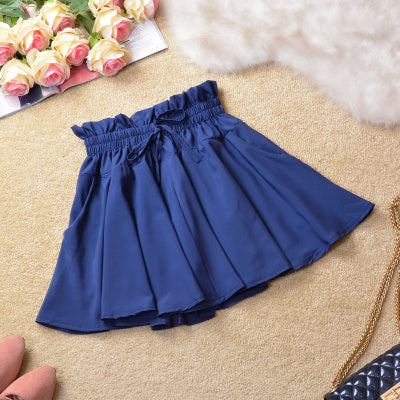 Lolita pleated half-length elastic skirt      PL20142