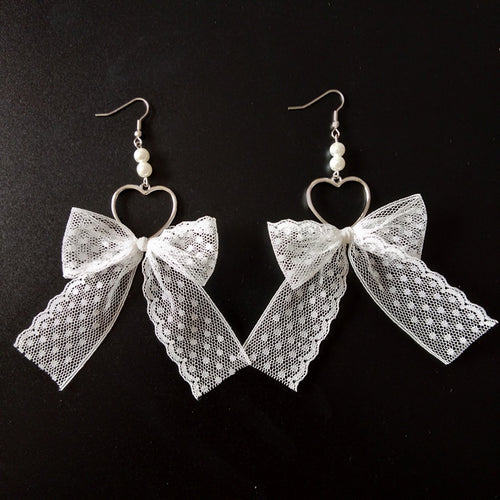 Lace bow earrings PL50173