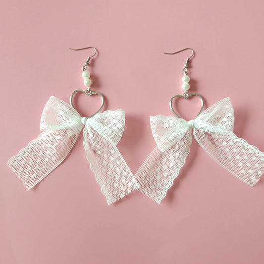 Lace bow earrings PL50173